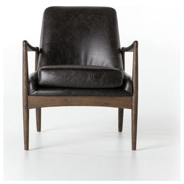 Neilan Leather Chair, Durango Smoke Set of 2