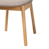 Nurul 2-Piece Dining Chair Set, Gray/Natural Oak