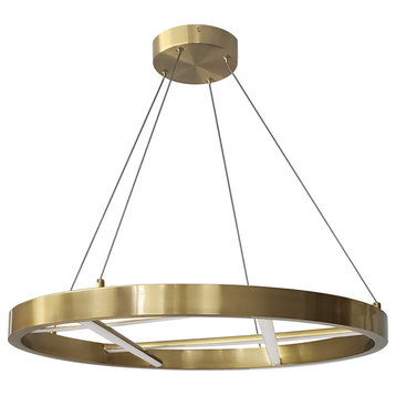 Dante LED Pendant, Aged Brass