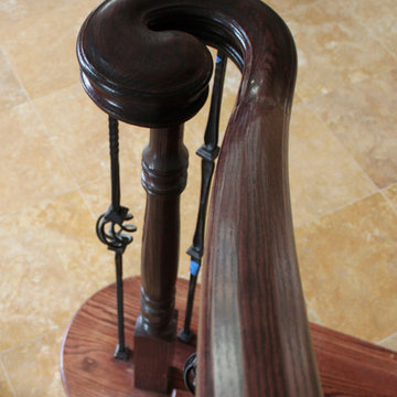 Project #13 | Curved Custom Wrought Iron Staircase