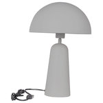 EGLO - Aranzola 1-Light Table Lamp, Gray Finish - The ARANZOLA table lamp features a steel structure and a grey finish. The product has a conical base with a rounded tip and a dome shaped shade with a grey finish. The table lamp can switch on and off easily using the in-line switch. Whether in the living room, bedroom or hallway, the product offers stylish lighting for any space due to its minimalist design.