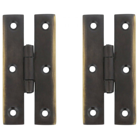 3" Oil Rubbed Bronze Cabinet Flush H Hinge Pack of 2 |