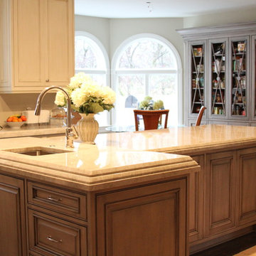 Kitchen Island Quartzite Mother Pearl