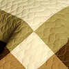 Desert Fun 3PC Vermicelli-Quilted Patchwork Quilt Set-Full/Queen Size