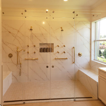 Phantom All Glass Header Double Sliding Doors