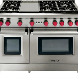 Wolf 48" Gas 6 Burner Range, Stainless Steel Natural Gas | GR486G - Gas Ranges And Electric Ranges
