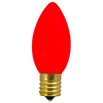 Set of 4 Red C9 Opaque Christmas Replacement Bulbs, 3"