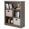 South Shore Morgan 3-Shelf Bookcase, Gray Maple