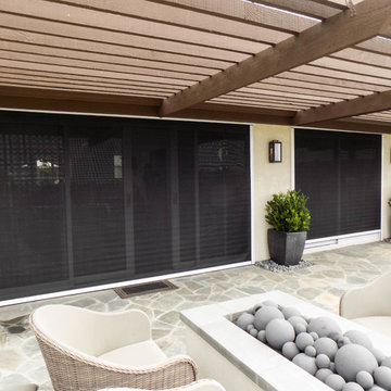 Exterior Door Motorized Power Screens in Coto de Caza, California