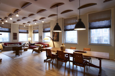 Inspiration for a contemporary dining room remodel in New York