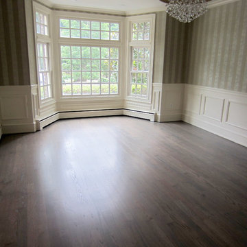 NISSEQUOGUE: CUSTOM GREY STAIN ON RED OAK - BONA TRAFFIC HD POLY
