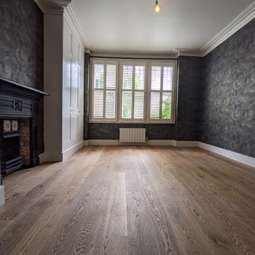 Engineered oak boards with osmo ebony oil | N19 Whitehall Park