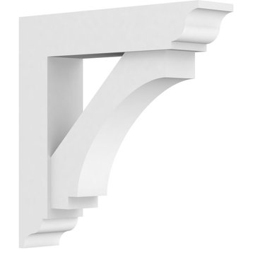 Standard Imperial Architectural Grade PVC Bracket, Traditional End, 3"wx14"dx14"h