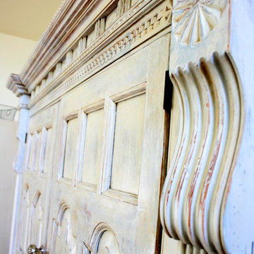DISTRESSED ENTERTAINMENT CENTER-AFTER