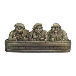 Inviting Home Inc. - Rub-A-Dub Pull, Antique-Style Brass - Cabinet And Drawer Handle Pulls