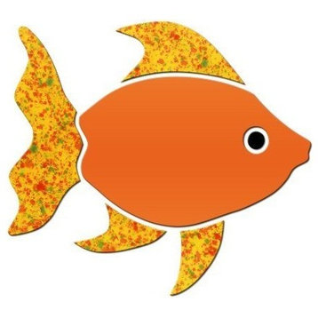 Reef Fish Ceramic Swimming Pool Mosaic 4", Orange
