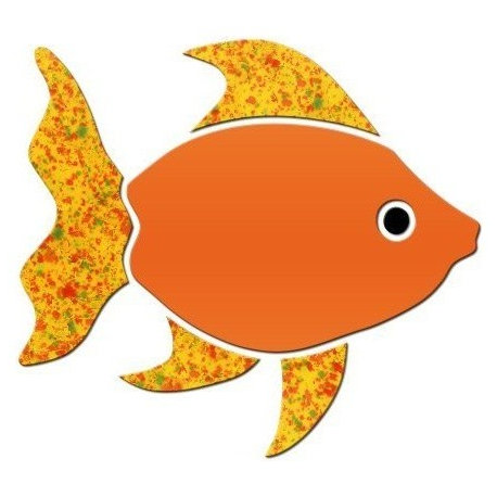 Reef Fish Ceramic Swimming Pool Mosaic 6", Orange