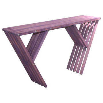 Buffet or Console Modern Design Wood Table 54" L x 15" D x 31 H, Purple Berry