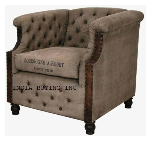 Industrial leather and canvas furniture from India buying inc