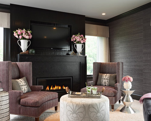 Black Fireplace | Houzz