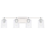 Capital Lighting - Greyson Four Light Vanity, Chrome - 4 light vanity with Chrome finish and clear seeded glass.