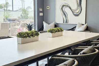 Example of a minimalist dining room design in Other
