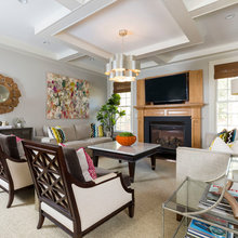 TV Over Fireplace In Family Room
