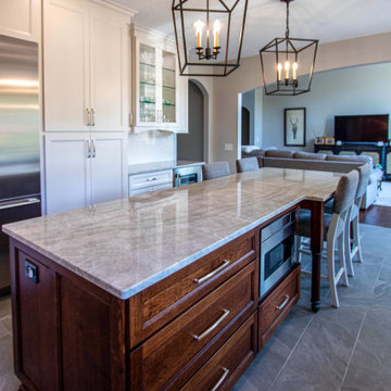 Custom White and Wood Contemporary Kitchen