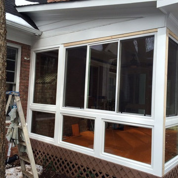 Screened Porch to Sunroom Conversion in Huntersville, NC.