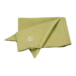 Xia Home Fashions - Daisy Splendor Set of 4 Napkins, 21"x21", Green - Napkins