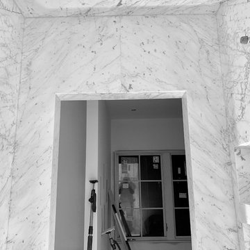 Carrara Statuario ThinSlabz Shower