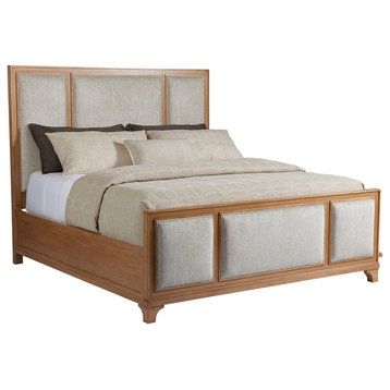 Crystal Cove Upholstered Panel Bed King