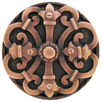 Notting Hill Decorative Hardware - Chateau Knob Antique Brass, Antique Copper - Projection: 7/8"