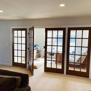 French doors creating separate room.