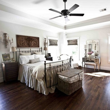 Cedar Hill Farmhouse with Bali Natural Woven Wood Shades from Blinds.com