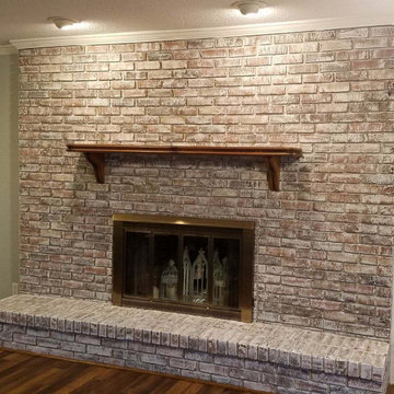 Whitewash Fireplace