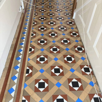 Victorian Hallway Tiles uncovered in Hampton