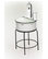 34" Tall Outdoor Antique Metal Sink Water Fountain, White