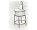 34" Tall Outdoor Antique Metal Sink Water Fountain, White