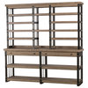 Maison 55 Will Modern Classic Wood Grey Metal Bookcase Display Case