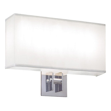Ilex MAD2-WM-CS-BA-IN Madison Ave 2 Light Sconce. Incandecent. Cream Linen Shade