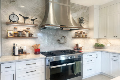 Example of a trendy kitchen design in Toronto