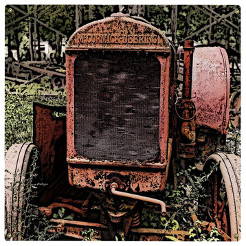 Rusted Tractor McCormick-Deering, Classic Metal Sign