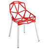 Modway EEI-1016-RED Connections Dining Side Chair, Red
