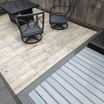 Composite Deck and Porcelain Patio