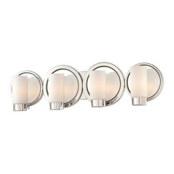 George Kovacs Next Port Nickel 4-Light Bath Vanity - Bathroom Vanity Lighting