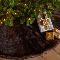 Faux-Sable Christmas Tree Skirtf rom Horchow.com - Christmas Tree Skirts