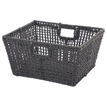 Bohemian Gray Cotton Storage Basket 560983