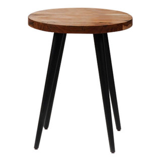 Handmade Wood & Iron Round Coffee Table 24