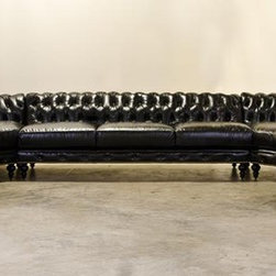 Black Chesterfield Sectional - Sectional Sofas